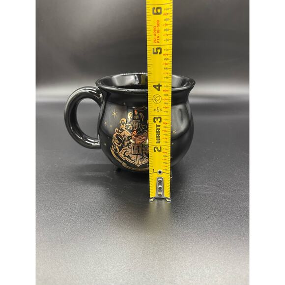 Harry Potter Cauldron Footed Black & Gold H Coffee Mug Cup Warner Bros. - Picture 5 of 5